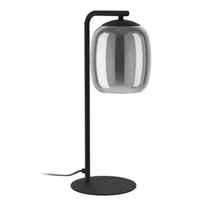 EGLO Ciampino Black Steel & Glass Modern LED Table Lamp