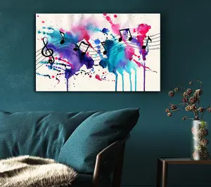 Musical Notes 1 Canvas Print Wall Art - Medium 20 x 32 Inches