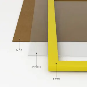 A2 Yellow Picture Frame Fits A2 (42 x 59.4cm - 16.5 x 23.4in) Poster, Photo, Artwork, or Print.