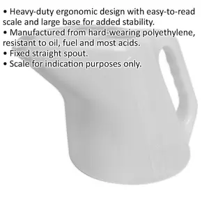 5 Litre Heavy Duty Measuring Jug - Durable Oil and Fuel Resistant Design