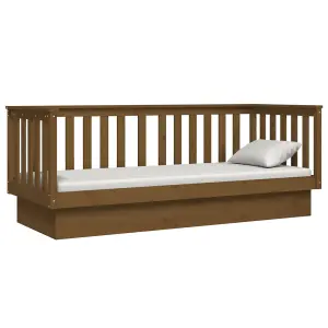 Berkfield Day Bed Honey Brown 75x190 cm Solid Wood Pine