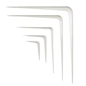 GoodHome White Steel Shelving bracket (H)150mm (D)125mm