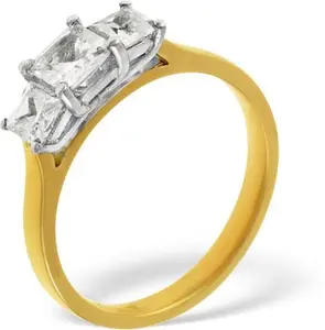 Lauren 18K Gold 3 Stone Diamond Ring 0.25Ct H/Si