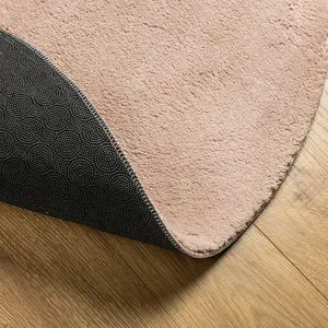 Rug HUARTE Short Pile Soft and Washable Blush 120 cm