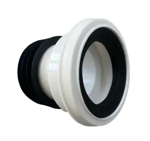 Straight WC Toilet Pan Connector 4'' (100mm/110mm) - Toilet Seal, Rigid Waste Pipe Connector Pan Connector. FREE DELIVERY