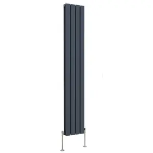 Right Radiators 1600x272 mm Vertical Double Flat Panel Designer Radiator Anthracite