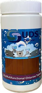 SUDS-ONLINE 50 x 20g Multifunctional Chlorine Tablets for Hot Tubs Swimming Pool