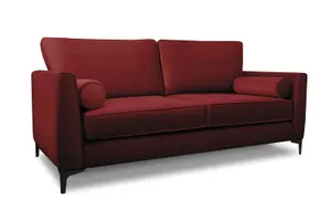 Modern Home Zara 3 Seater and Lovechair Set Oxblood