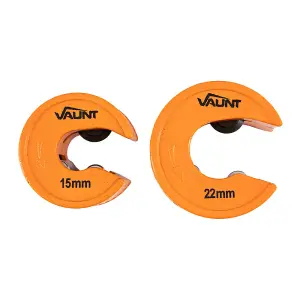 Vaunt Copper Pipe Cutter Double Pack 15mm and 22mm Plumbers Pipe Slice V1429000