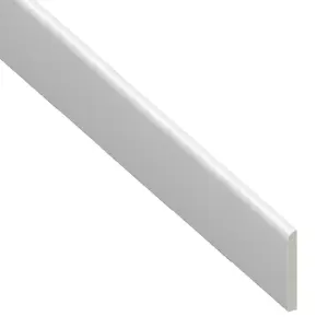 UPVC Plastic Trim - White Architrave Skirting Board Window Finishing Trim (W) 95mm (L) 1 Metre