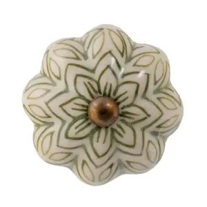 Nicola Spring - Floral Ceramic Cabinet Knob