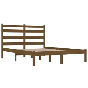 Berkfield Bed Frame Honey Brown Solid Wood Pine 200x200 cm