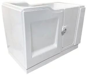 Lisna Waters Barbuda Square Right Hand Deep Soak Walk In Bath Easy Access 1220mm x 660mm