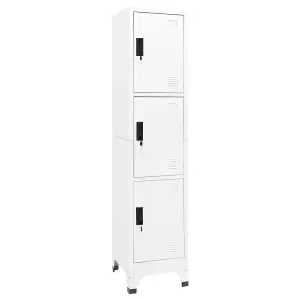 Berkfield Locker Cabinet White 38x45x180 cm Steel