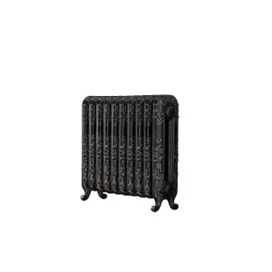 Arroll Daisy Cast iron Silver 10 Column Radiator, (W)684mm x (H)597mm