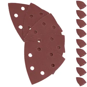 Hook Loop Delta Sanding Abrasive Discs Pads 93mm Triangle 120 Grit Fine 50pc