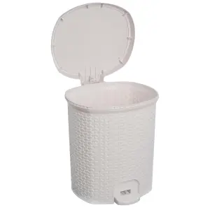 Keeeper Pedal Waste Bin 21 Litre Nordic White