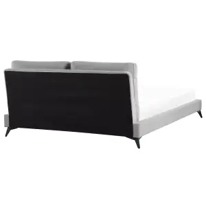 Velvet EU King Size Bed Grey MELLE