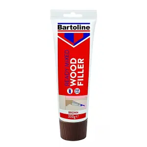 Bartoline Ready Mixed Wood Filler 330g Tube Brown            52720220 (Pack of 3)