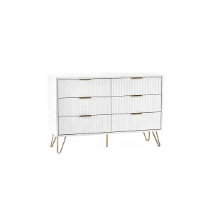 Matte White Chest of Drawers (6 Drawers)