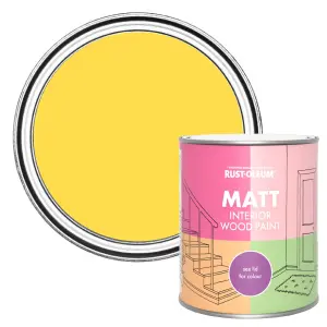 Rust-Oleum Lemon Sorbet Matt Interior Wood Paint  750ml