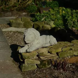 Pair of Laying Classic Lions sculptures