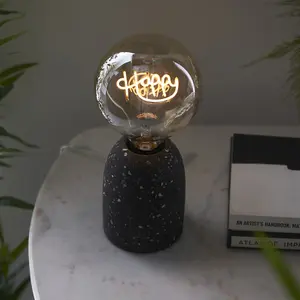 2W E27 Globe Shaped LED Lamp - HAPPY LED Filament Amber Tinted Glass Light Bulb