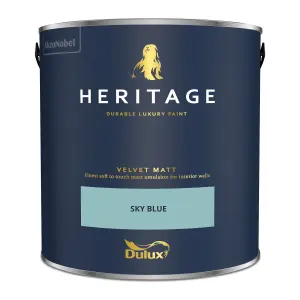 Dulux Trade Heritage Sky Blue Velvet matt Wall paint, 2.5L