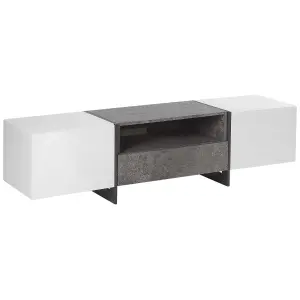 Beliani Modern TV Stand White RUSSEL