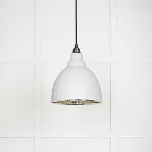 Smooth Nickel Brindley Pendant in Flock