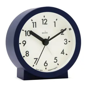 Analogue Quartz Movement / Crystal Alarm Tabletop Clock Midnight