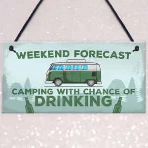 Red Ocean Camping Drinking Novelty Caravan Gifts Motorhome Decor Gift Sign