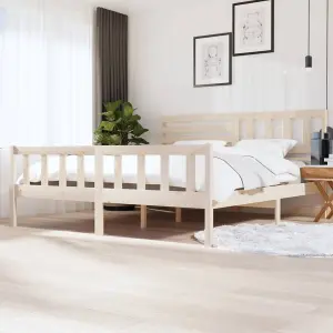 Berkfield Bed Frame Solid Wood 200x200 cm