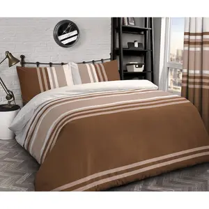 Rasheema Duvet Set Pink / Bold Tonal Stripe / Single - 1 Standard Pillowcase