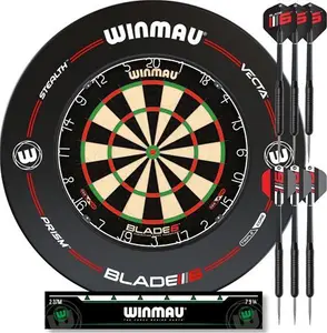 Winmau Blade 6 Professional Dartboard Surround And Darts Set