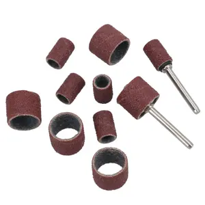 12pc 1/4in + 1/2in Drum Sanding Sander Grinding Kit for Rotary Tools 3.17mm Shaft