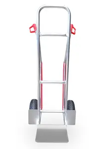 Dual Handled Aluminium Sack Truck, Pneumatic Wheels, Two Handles, Large Toe For Easy Carrying, 150kg Load Capacity