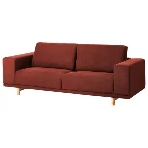 3 Seater Fabric Sofa Red NIVALA