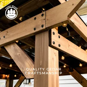 Backyard Discovery Saxony 100% Cedar Wood BBQ/Grill Gazebo