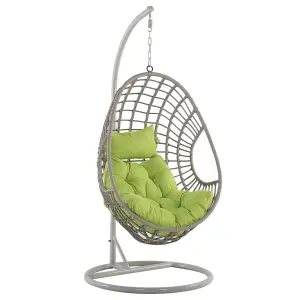 Hanging Chair with Stand ARPINO PE Rattan Beige