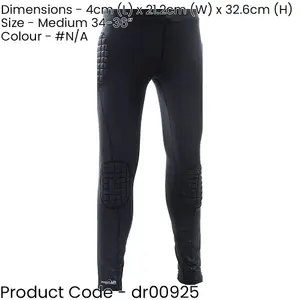 ADULT 34-36 Inch Padded Goal-Keeping Baselayer Trousers - EVA Hip & Leg Bottoms