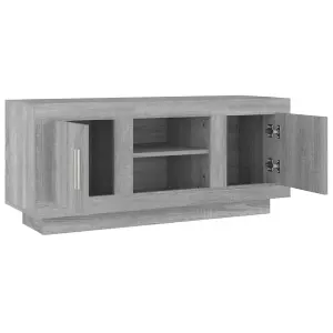 vidaXL TV Cabinet Grey Sonoma 102x35x45 cm Engineered Wood