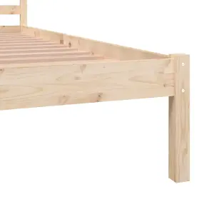 vidaXL Bed Frame Solid Wood Pine 135x190 cm Double