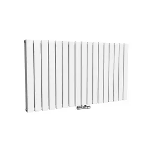 Nes Home 1158 X 600 mm Side Connection Horizontal Flat Panel Side Connection White Designer Radiator