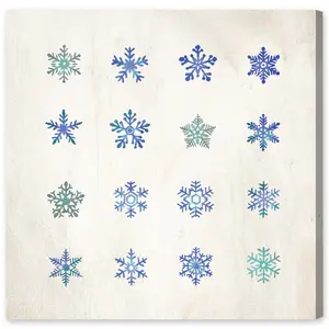 Snowflakes - Wrapped Canvas Print 61 cm H x 61 cm W x 3.8 cm D