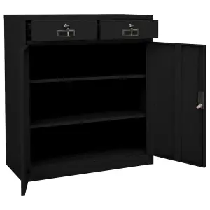 Berkfield Office Cabinet Black 90x40x102 cm Steel