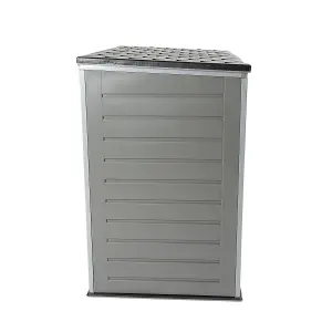 1170L Outdoor Garden Storage Cabinet - Grey and Black