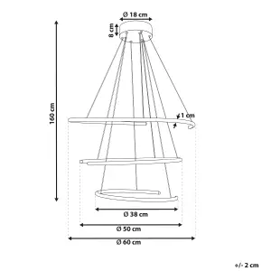 Metal LED Pendant Lamp Black MAYU