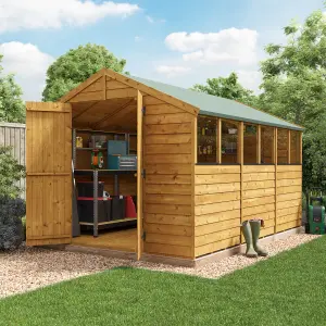 BillyOh Keeper Overlap Apex Wooden Shed - 12x8 - Windowed