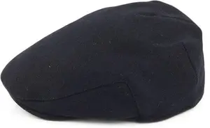 Failsworth Hats Melton Flat Cap - Navy Blue